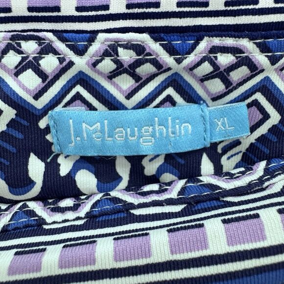 J. McLaughlin Nicola Skirt‎ WOMEN'S XL Blue Purple Catalina Cloth Travel Office - Picture 4 of 9